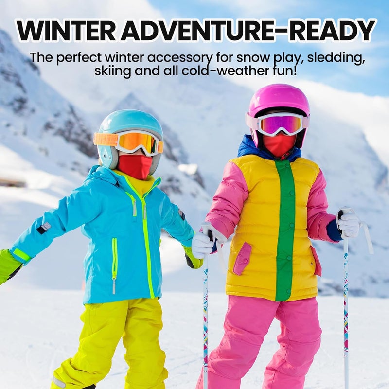 Beehow Store Kids Balaclava Ski Mask&Neck Gaiter Winter for Boys&Girls,Fleece Windproof Neck Warmer for Skiing Cycling Hiking - Image 4